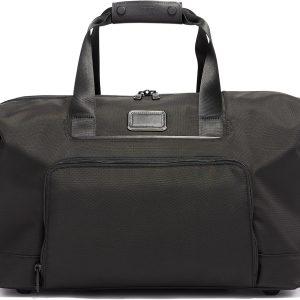 TUMI Women's Alpha 3 Double Expansion Travel Satchel Handbag, Color: Black