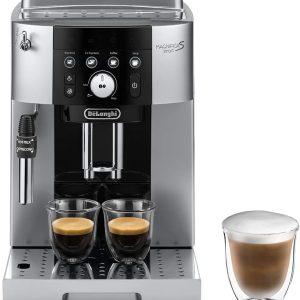 De'Longhi MAGNIFICA S SMART Bean To Cup Fully Automatic Coffee Machine With Milk Frother, Built In Grinder, Americano, Cappuccino, Latte, Macchiato & Espresso Maker ECAM250.23.SB Silver & Black