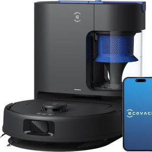 جارو رباتیک ECOVACS Deebot N20e Plus، جاروبرقی رباتیک 10000Pa با ایستگاه بدون کیسه، ضد گره خوردن مو، 350 دقیقه زمان کارکرد، عبور از آستانه درب 20 میلی‌متر، برنامه‌ریزی هوشمند مسیر TrueMapping