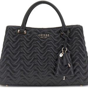 Guess Womens Melisandra Large Tri Compartment Satchel Handbag